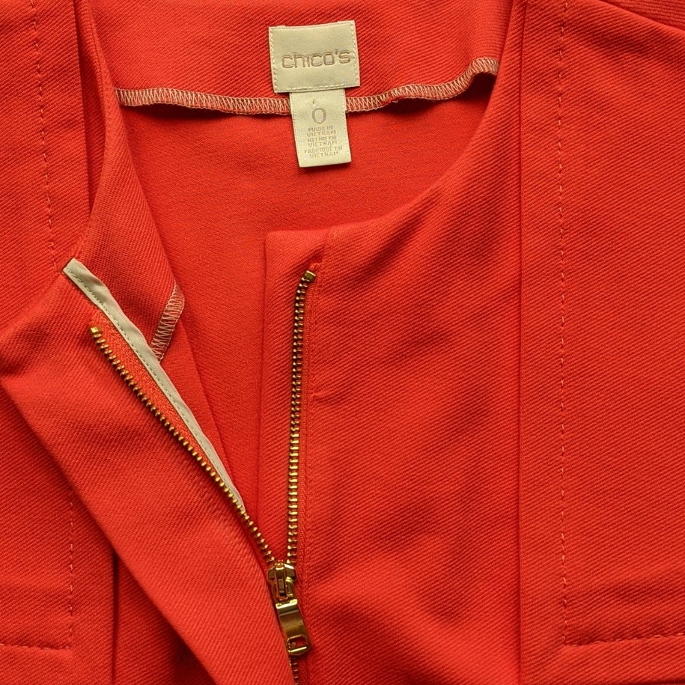 Chico's Garibaldi Twill Ponte 3/4 Jacket - Small - Picture 7 of 10